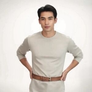 Fossil Men's Brown Genuine Leather Belt Size 42 MB1239-231-42 Classic Buckle